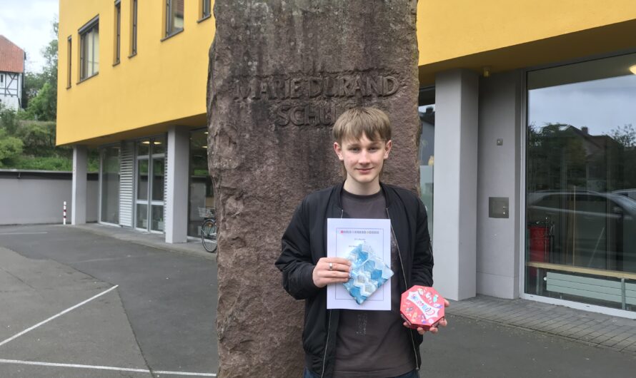 Erfolgreich im Mathematikwettbewerb: Paul Müller (8b) belegt den 2. Platz in Hessen